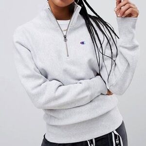 Champion Quarter-zip White Pullover